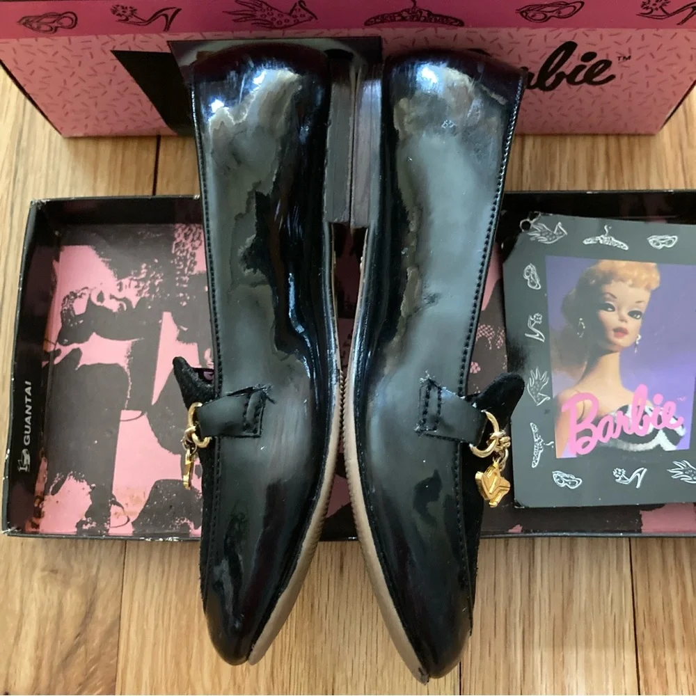 Vintage RARE 1993 Barbie 35th anniversary patent flats little girls size 10.5
